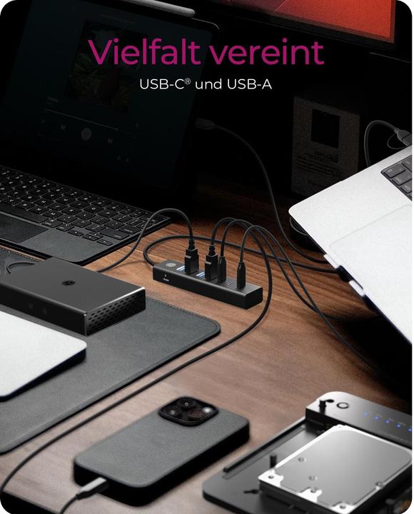 Produktbild Icy Box IB-HUB1737-C3 (USB-C, 7 Ports)