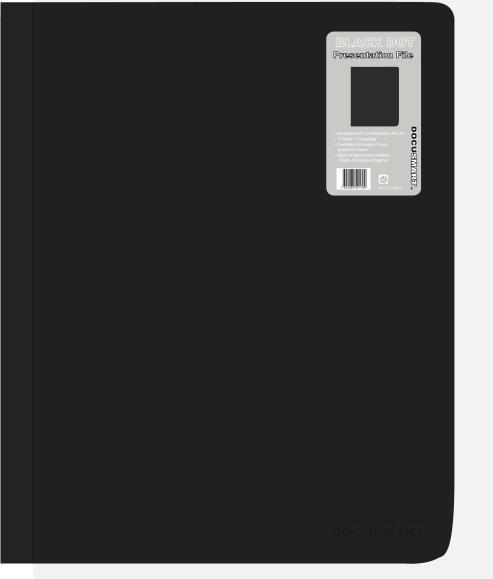 B.N.T. Demo folder PP bnt A4 sort m/10 lommer+forsidelomme (A4)