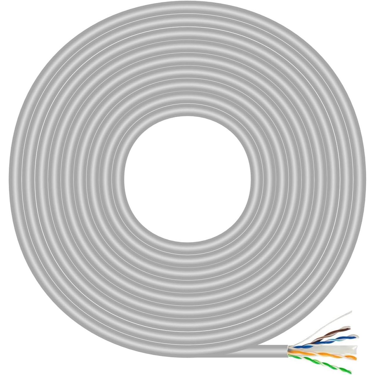 Aisens BOBINA CAVO ROSSO RJ45 CAT.6 UTP RIGIDO CCA 305M GRIS (CAT6, 305 m), Cavo di rete