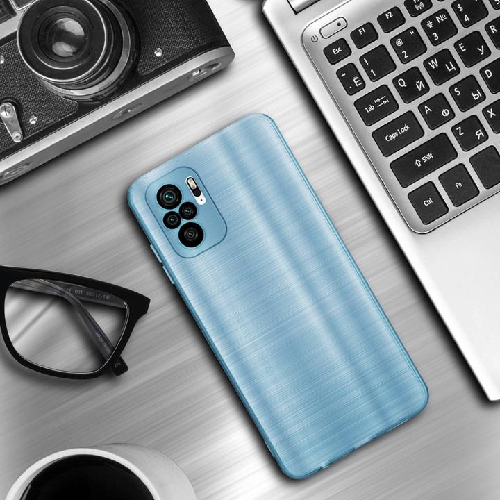Actual product image Cadorabo Case for Xiaomi RedMi NOTE 10 4G / RedMi NOTE 10S in TPU Brushed Camera Protector LM160 Style (Xiaomi Mi Note 10, Xiaomi Redmi Note 10S)
