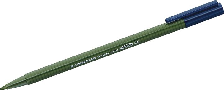 Actual product image Staedtler triplus colour 323 triangular fibre-tip pen, single product, olive green (1 x)