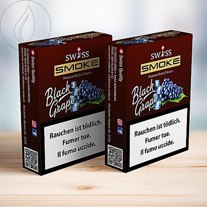 Actual product image Swiss Smoke Black Grape Shisha Tobacco 100g (Bunch of grapes)