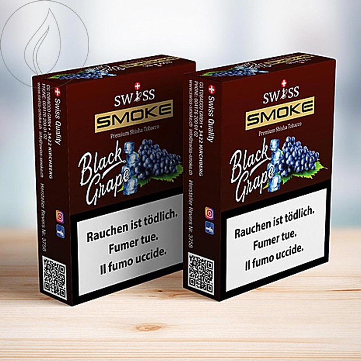 Produktbild Swiss Smoke Black Grape Shisha Tabak 100g (Traube, 100 g)