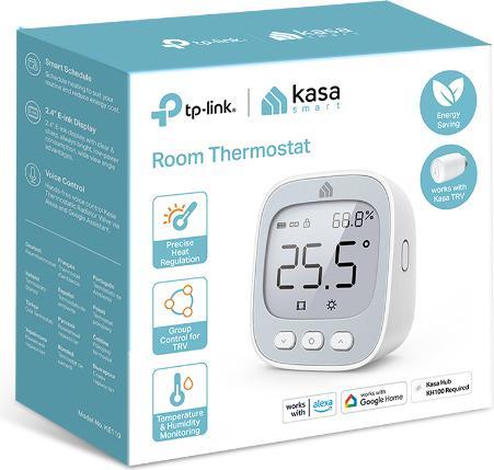 Actual product image TP-Link Room Thermostat, Digital thermostat, Room, WLAN, 922 MHz, White, Buttons