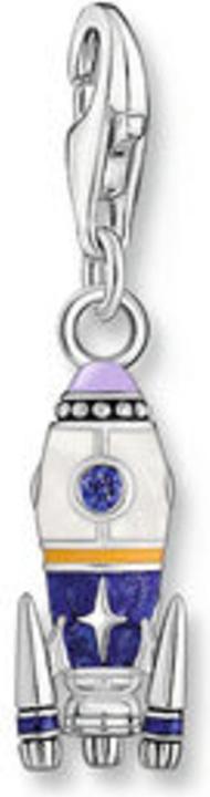 Image du produit Thomas Sabo Charm pendentif fusée avec émail à froid coloré argent noirci (Émail, Argent 925)