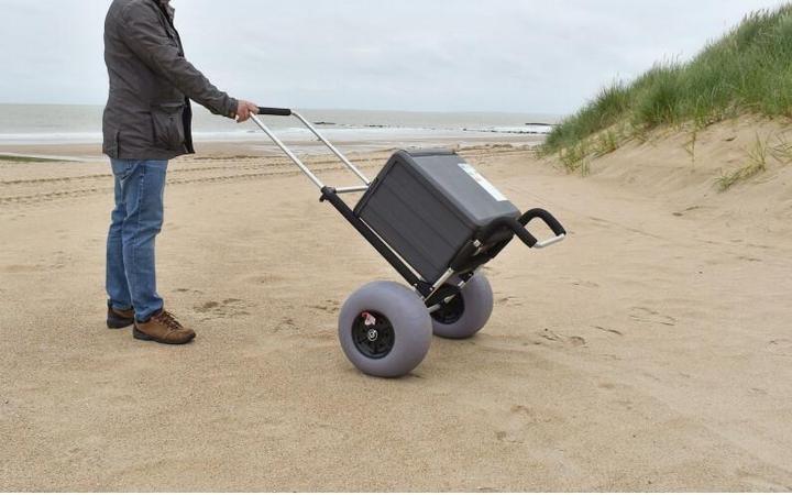 Actual product image 9WS Diable en Alu pour paddle avec roues ballon idales pour le sable