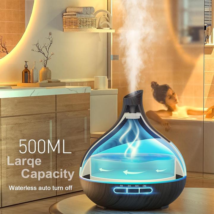 Produktbild Aroma Diffuser K205/60R16 mit Fernbedienung, Timer & LED-Farben (500 ml)