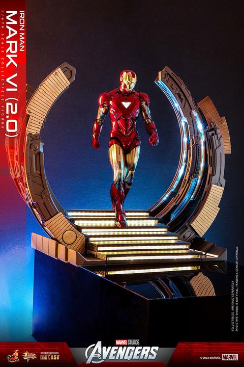 Actual product image Hot Toys Marvel's - The Avengers "Iron Man Mark VI (2.0)" 1/6 Diecast Action Figure 1/6