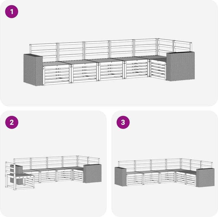 Produktbild vidaXL Outdoor-Sofa