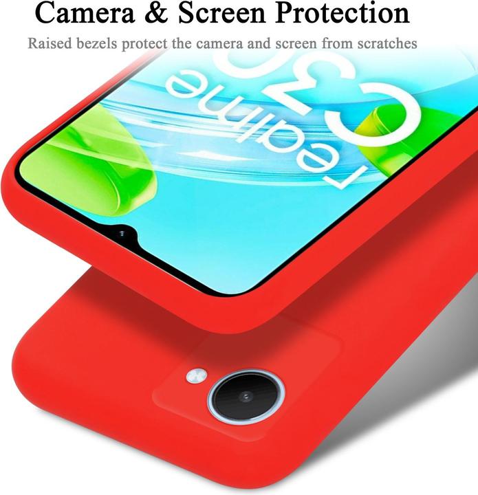 Actual product image Cadorabo TPU Liquid Silicone Case Cover for Realme C30 / Narzo 50i PRIME (Realme Narzo 50i Prime, Nokia C30)