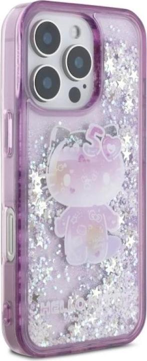 Image du produit Hello Kitty HKHCP16LL50PPU iPhone 16 Pro 6.3" fioletowy/purple Liquid Glitter 50TH Anniver (Apple iPhone 16 Pro)