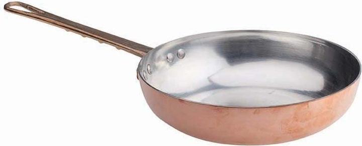 Actual product image Pentole Agnelli Agnelli Pan Countersunk High Jump Tinned Copper with Tubular Handle in Br (Frying pan, Copper)