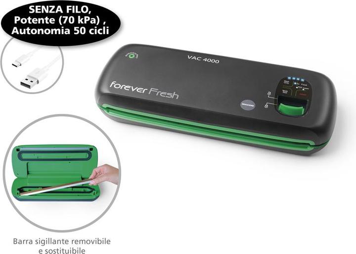 Image du produit Macom Machine à emballer sous vide VAC 4000 Noir, Vert