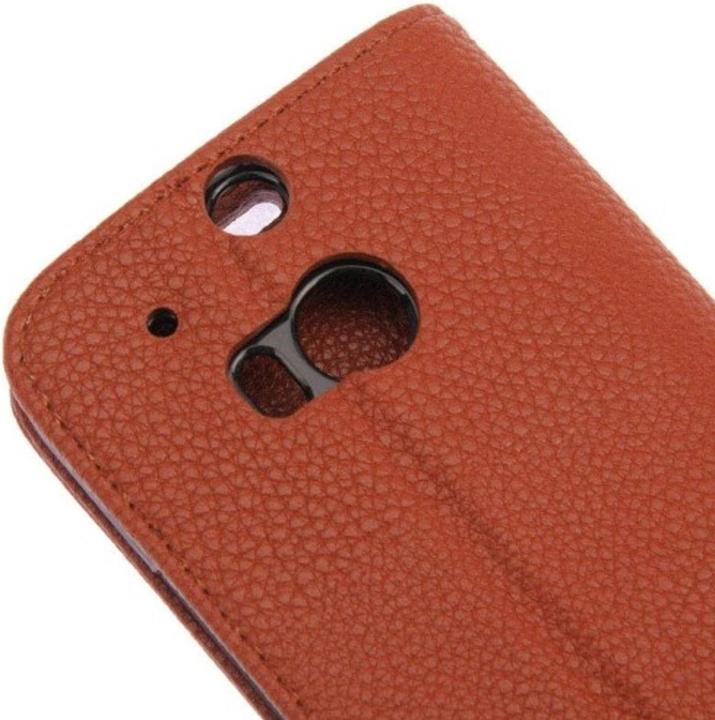 Produktbild König Design Schutzhülle PU Handytasche (Flip Quer) für Handy HTC One 2 M8 Braun (HTC One M8)
