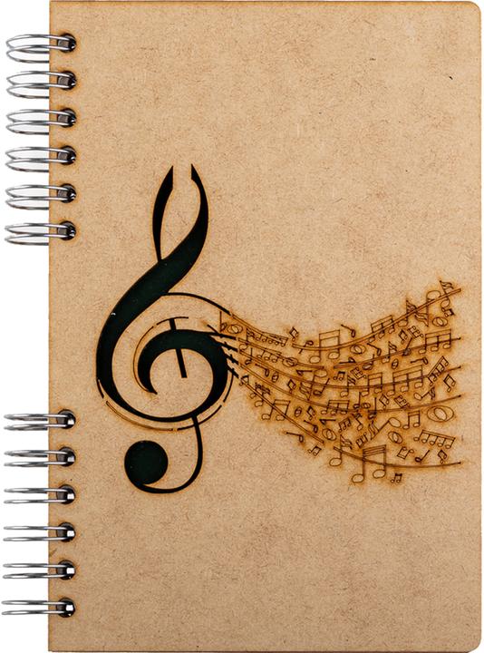 Image du produit Komoni Carnet de notes / Musique / A6 / vierge (A6, Blanc, Couverture rigide)