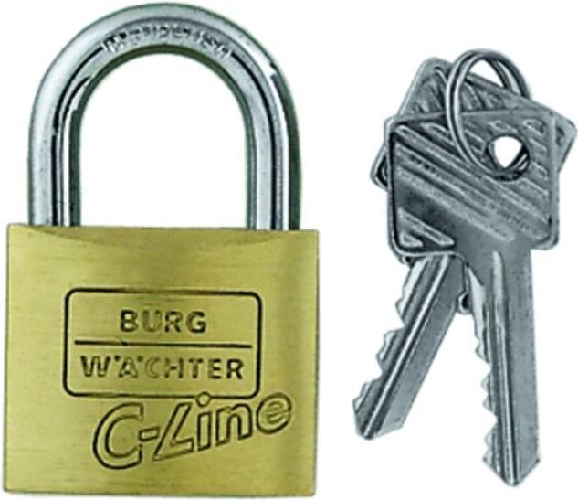 Productafbeelding Burg Wächter Cilinderslot 222 40 Slothuis breedte 40 mm Messing anders sleutel