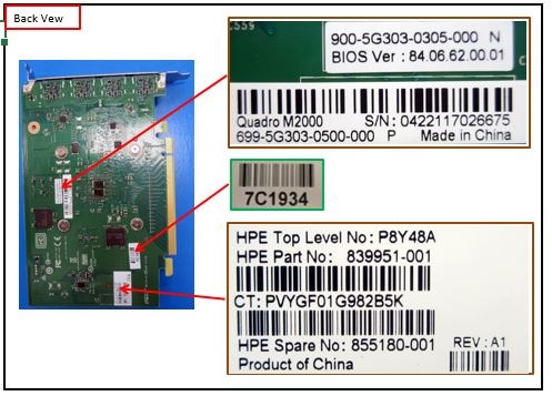 Actual product image HPE Sps Pca Graphics:Quadro