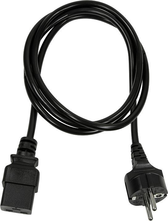 Produktbild LogiLink Power Cord CEE 7/7-IEC C19 black 1.00m (1 m)