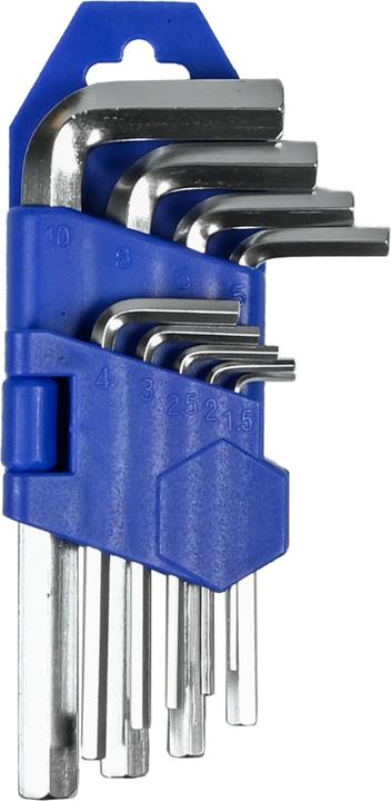 Actual product image Benson Hex key wrench set short 9 pieces profi