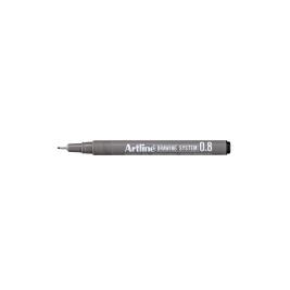 Thumbnail - Artline, Schreibstifte, Drawing System 0.8, Schwarz, Schwarz, 1 Stück(e) (Grau, Schwarz, Metallisch, 1 x)