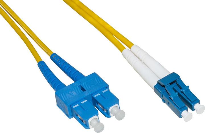 Produktbild Zubehör LKLCSC910 Lichtwellenleiterkabel 10 m 2x LC 2x SC OS2 Gelb (S/FTP, 10 m)
