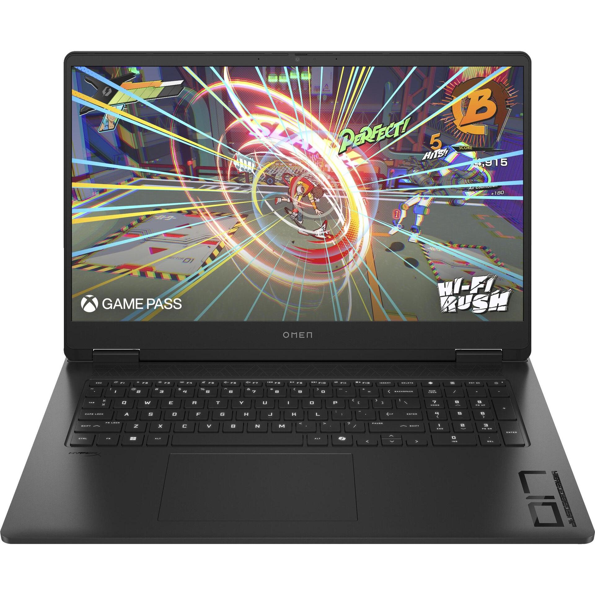 HP Omen 17-db0079ng (17.30", AMD Ryzen 7 8845HS, 32 GB, 1000 GB, DE), Notebook, Schwarz