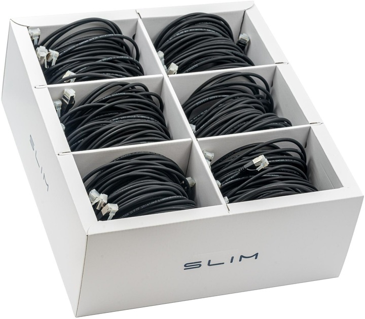 Immagine prodotto SLIM Cavo Slimpatch RJ-45, Cat 6A, U/FTP, 3 m, nero, confezione da 36 pezzi (U/FTP, CAT6a, 3 m)