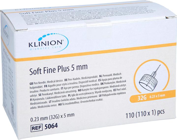 Image du produit Klinion soft fine plus 5mm, 110 pcs KAN (Aiguilles de stylo + aiguilles jetables)
