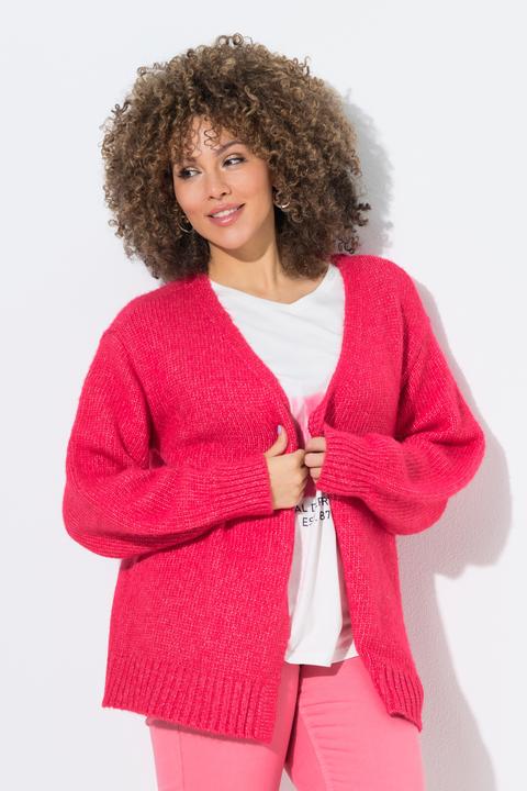 Produktbild Ulla Popken Strickjacke, offene Form, Langarm, recycelt (42)