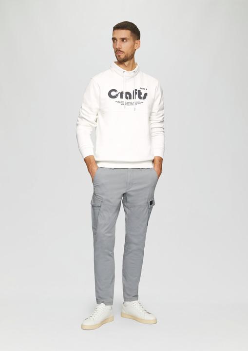 Produktbild S.Oliver Sweatshirt Sweatshirt mit Frontprint und Snood-Kragen (M)