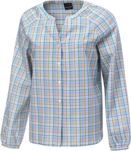 Immagine prodotto Artime Damen-Bluse, kariert, Blau-Grün (S)