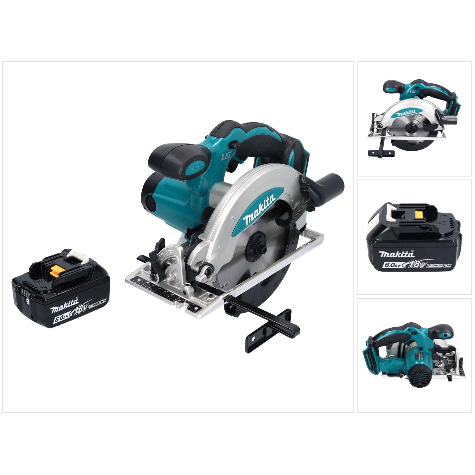 Makita, Handkreissäge, DSS 610 G1 Akku Handkreissäge 18 V 165 mm + 1x Akku 6,0 Ah - ohne Ladegerät