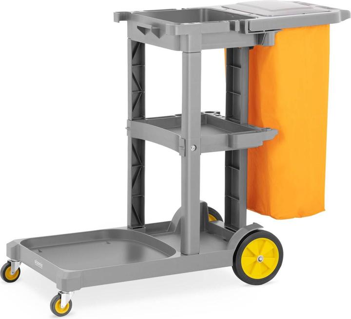 Ulsonix Cleaning Trolley - with laundry bag and lid