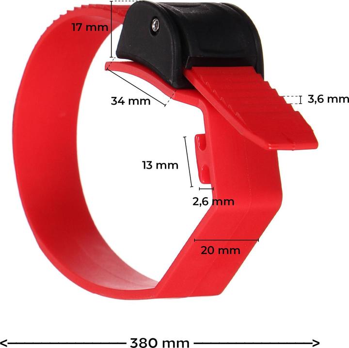 Immagine prodotto Sixtol Cinghia a sgancio rapido per portabici su gancio di traino, lunghezza 38 cm - Pezzo di ricambio (Nero)