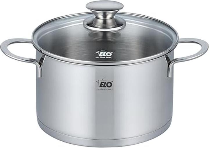 Produktbild ELO Pannenset 5-teilig mit Energieeffizienz und Oildose für alle Herde (Pfannenset + Topfset, Edelstahl)
