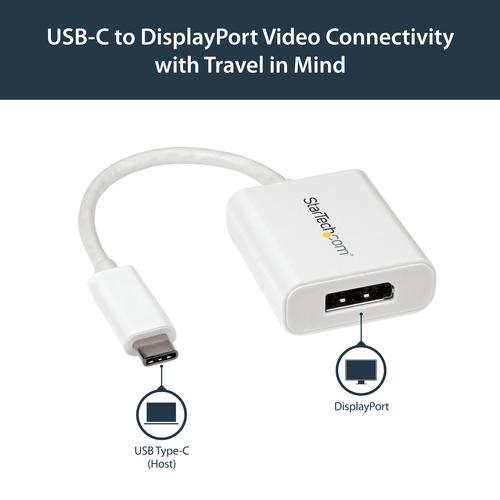 Image du produit StarTech USB-C ADAPTER TO Display port (Adaptateur USB-C) (DP, 18 cm)