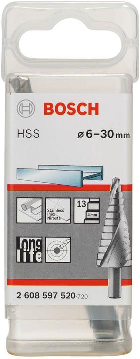 Produktbild Bosch Professional Zubehör Stufenbohrer HSS, 6 - 30 mm, 10 mm, 93,5 mm, 14 Stufen (10 mm)