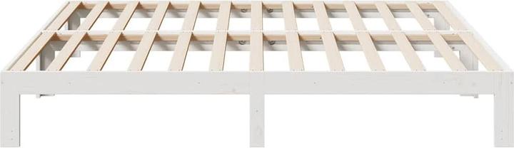 Produktbild vidaXL Massivholzbett ohne Matratze Weiss 180x200 cm Kiefernholz Bettrahmen (180 x 200 cm)