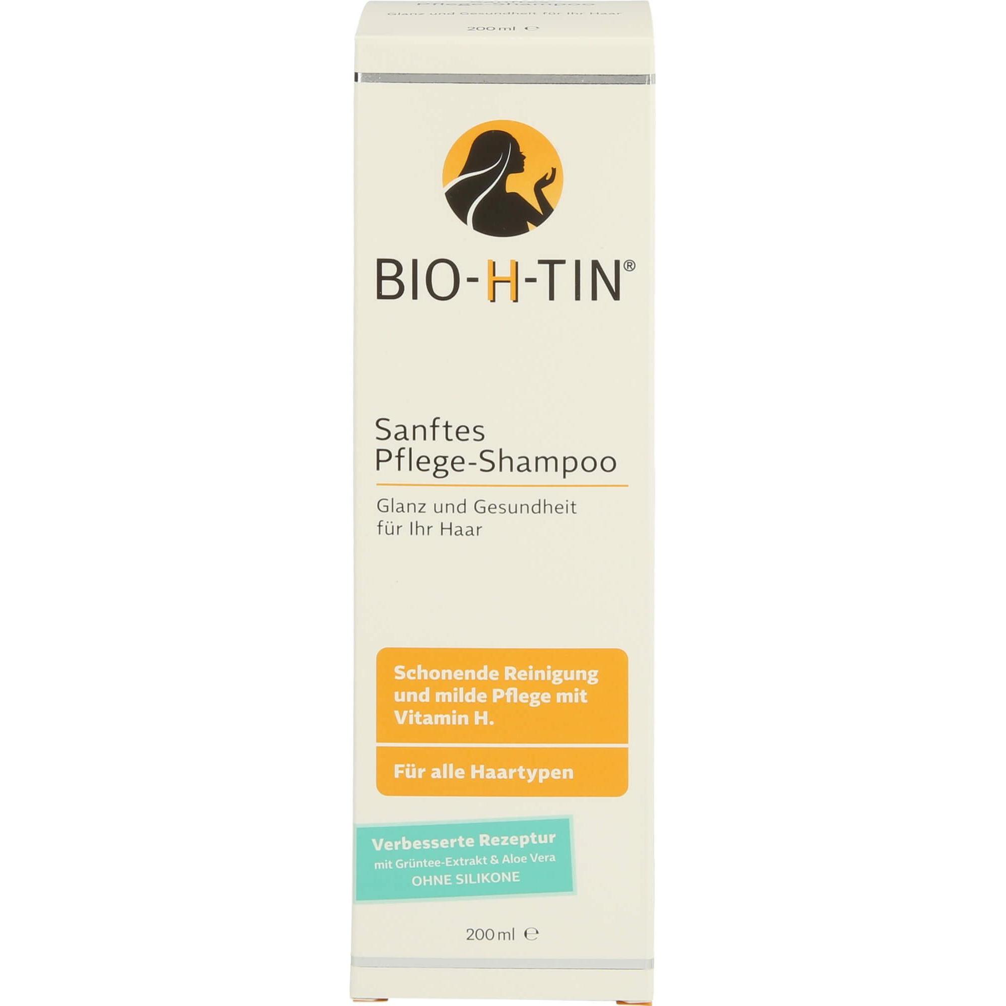 Bio-H-Tin, Shampoo, Sanftes Pflege-Shampoo, 200 ml Shampoo (200 ml, Flüssiges Shampoo)