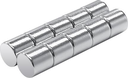 Actual product image RS PRO Neodymium magnet, disc, 4mm x 4mm