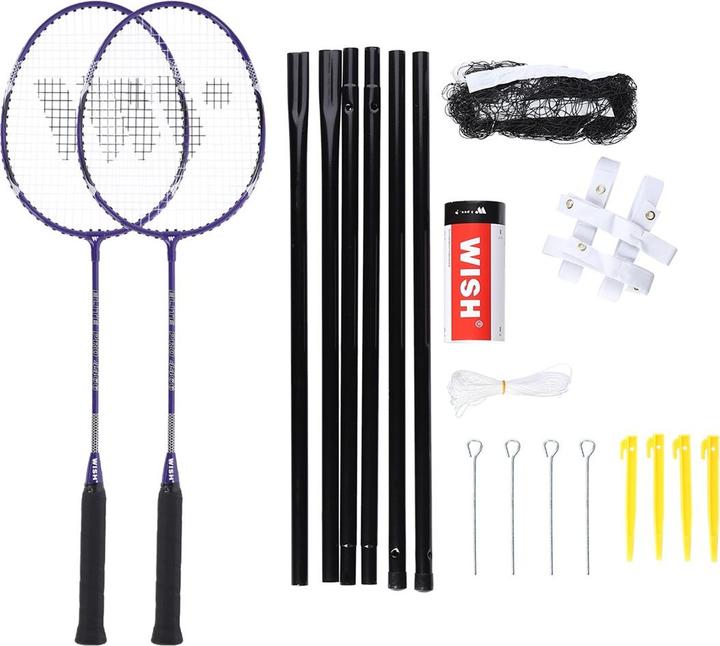 Wish Formula Nils Badminton racket set Wish ALUMTEC 4466, purple