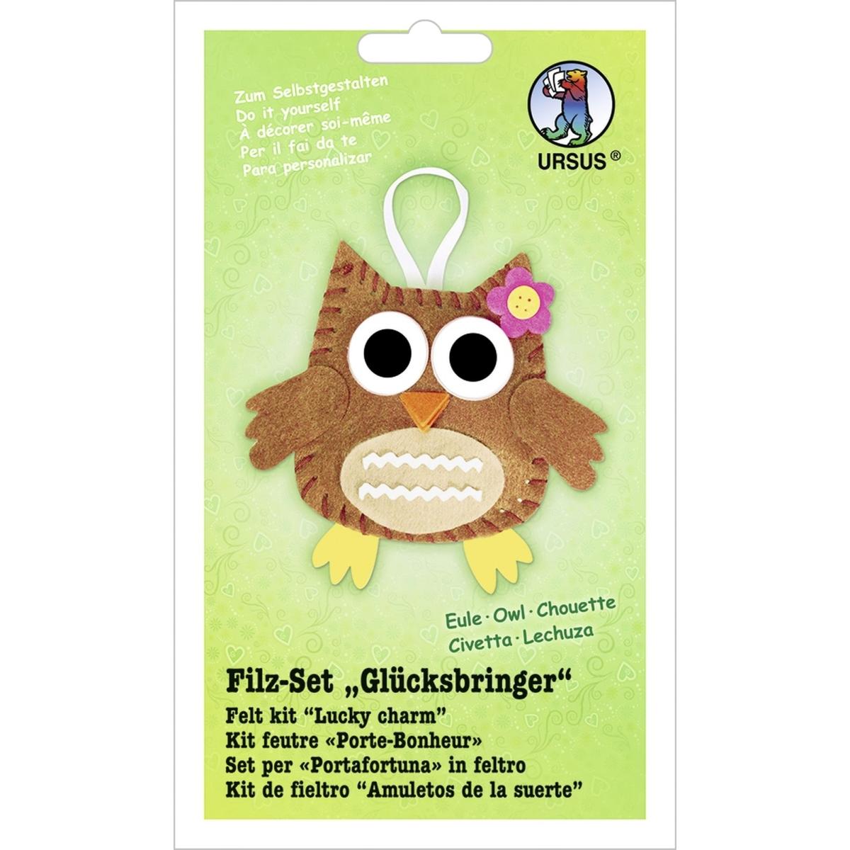 Ursus Filz-Set Glücksbringer Eule