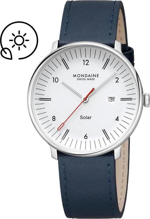 Produktbild Mondaine MLE.41910.LDV Herrenuhr Doppio Solar 41mm (Analoguhr, Swiss Made, 41 mm)