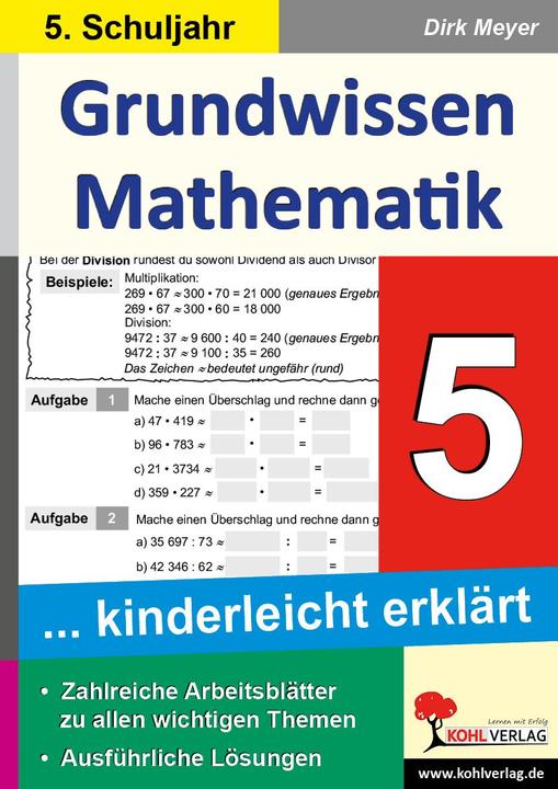 Produktbild Grundwissen Mathematik 5. Schuljahr (Deutsch, Dirk Meyer, 2013)