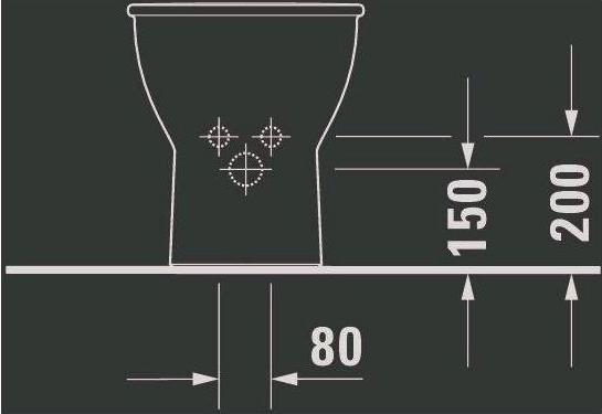 Produktbild Duravit Stand-Bidet DARLING NEW m ÜL HLB 370x630mm 1 Hahnloch weiss