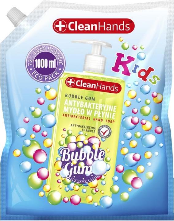 Tenzi Antibacterial liquid soap CLEAN HANDS, chewing gum, stock, 1000ml (Liquid soap, 1000 ml)