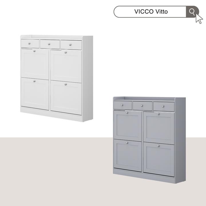 Produktbild Vicco Vitto mit 3 Schubladen & 4 Klappfächern (100 x 22 x 99.5 cm)