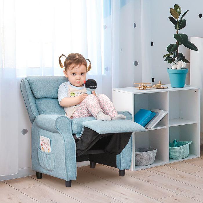 Actual product image Swisshandel24 Children's sofa Children's couch Children's armchair Chair Reclining sofa adjustable with footrest (Child armchair)