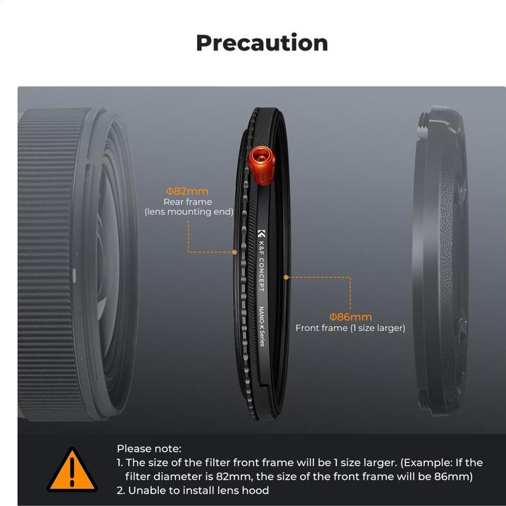 Image du produit K&F Concept 58MM 3-in-1 CPL&Variable ND2ND32&Black Mist 1/4 Filter, wo. Black Cross (Nano-X Series) (58 mm, Filtre Black Mist)