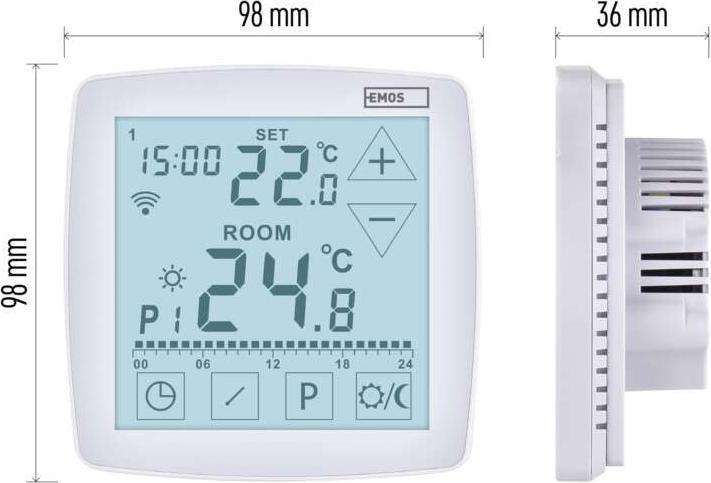 Produktbild Emos GoSmart Fussbodenheizung-Thermostat P56S01F mit WiFi, programmierbar, verkabelt